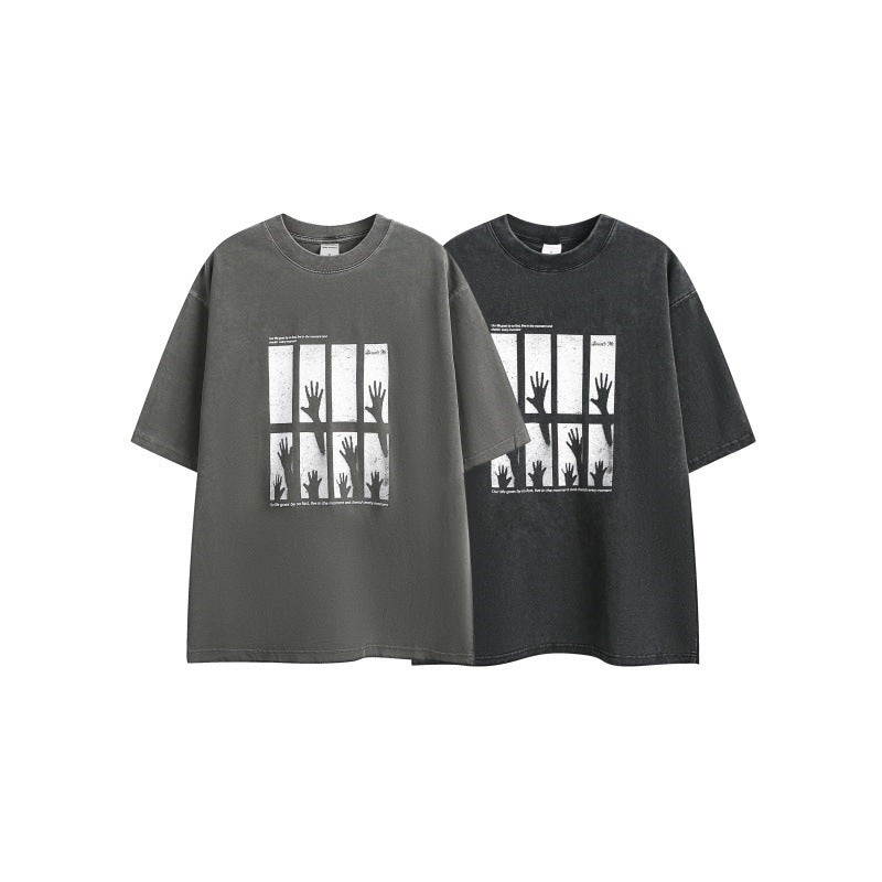 Old palm prints for casual and loose men and women