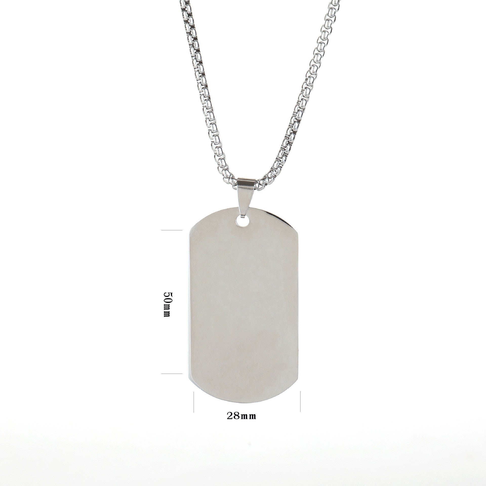 High-end stainless steel military brand necklace engraved pendant jewelry