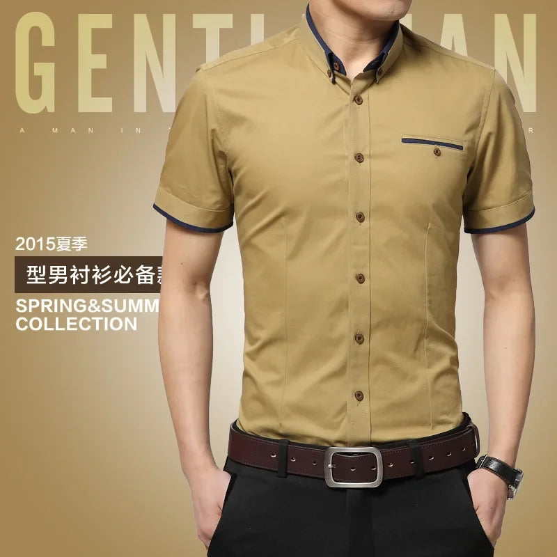 TFETTERS Men’s Summer Business Casual Short Sleeve Shirt