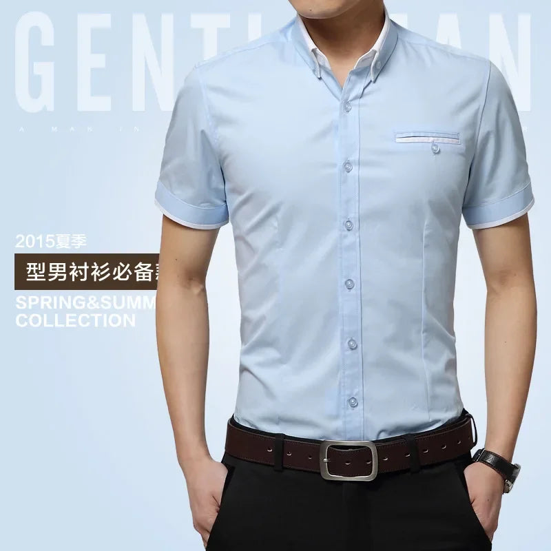 TFETTERS Men’s Summer Business Casual Short Sleeve Shirt