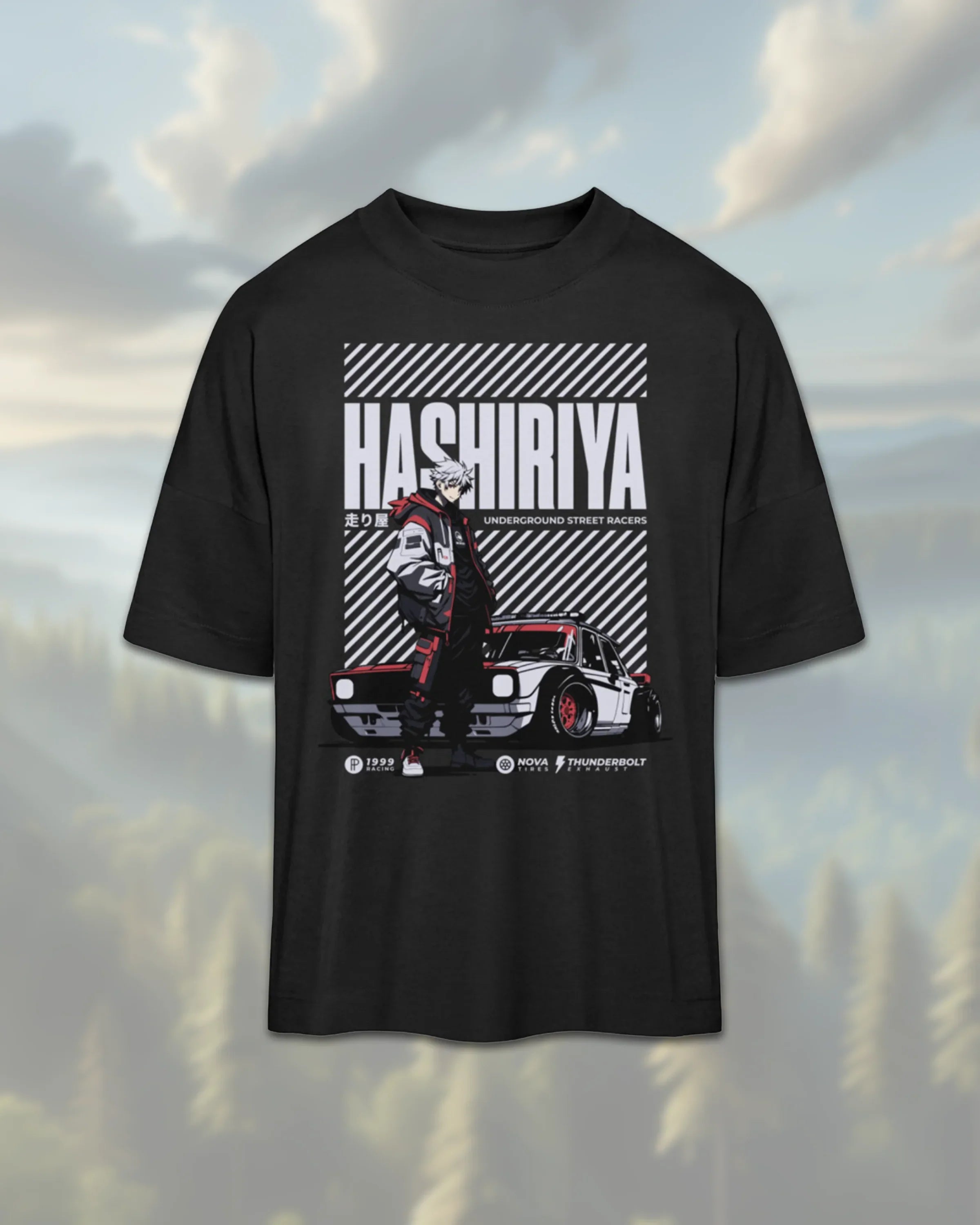 Anime HASHIRIYA Underground Street Racers  - Organic Oversized Shirt