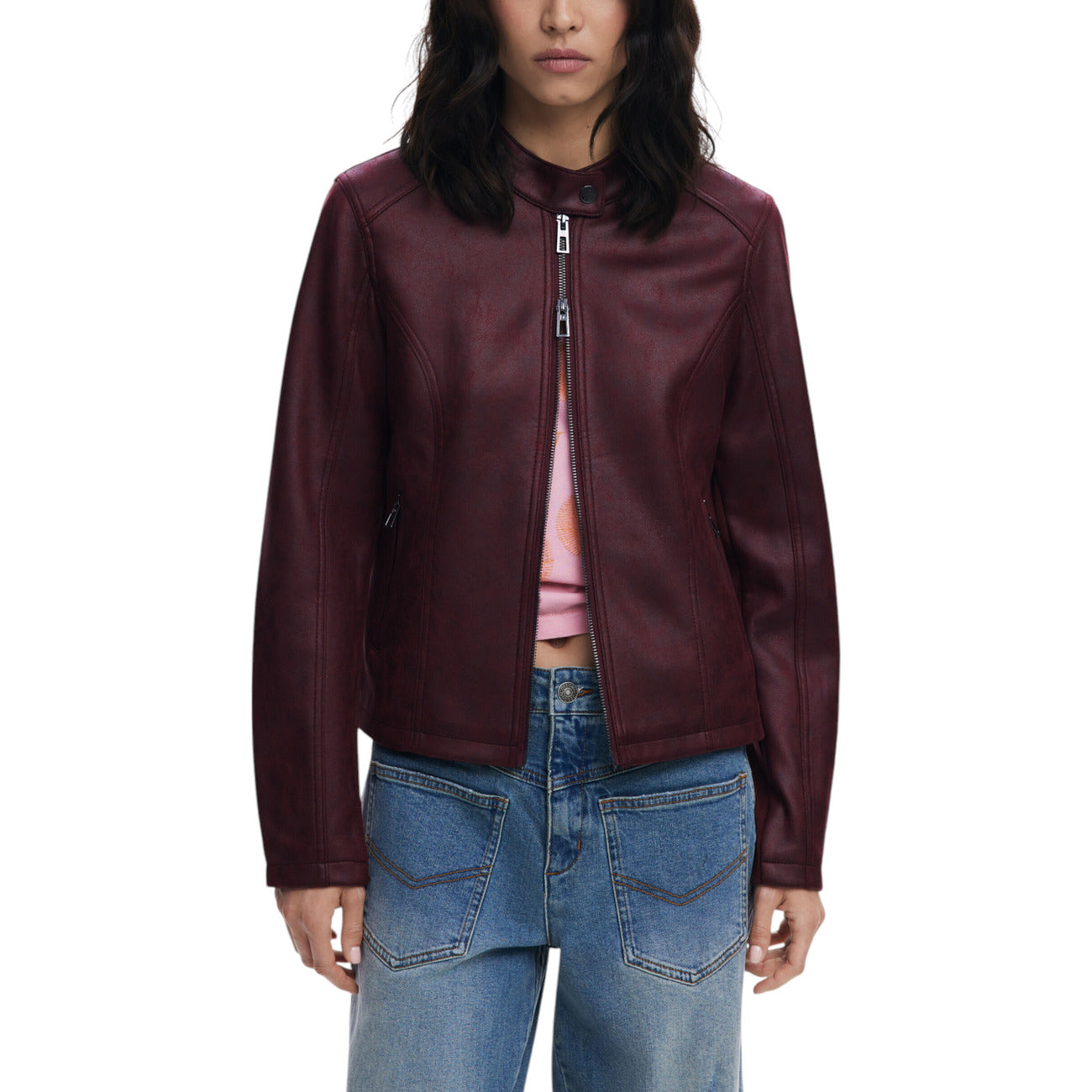 Two-way Faux Leather Jacket