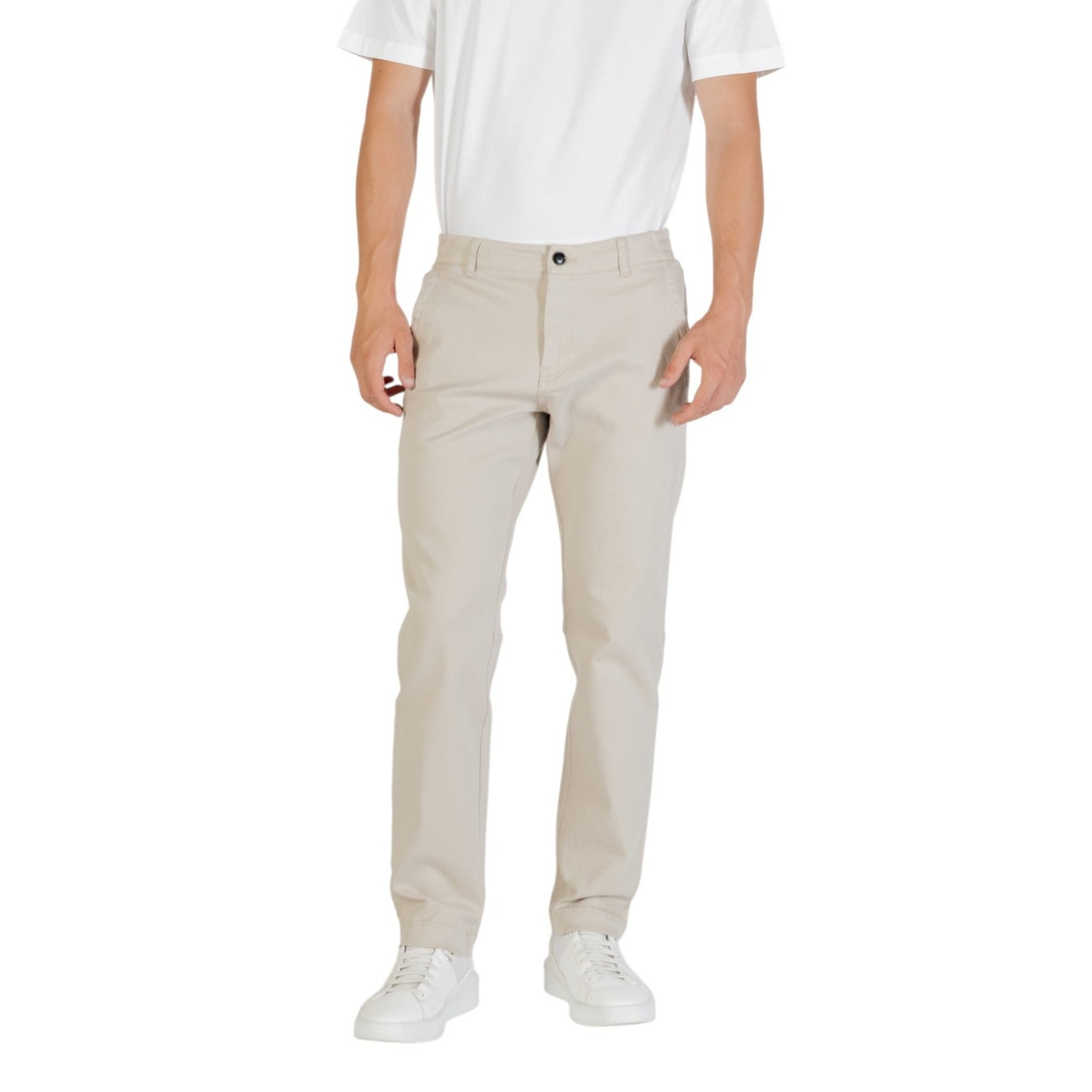 Fitted Straight Leg Trousers