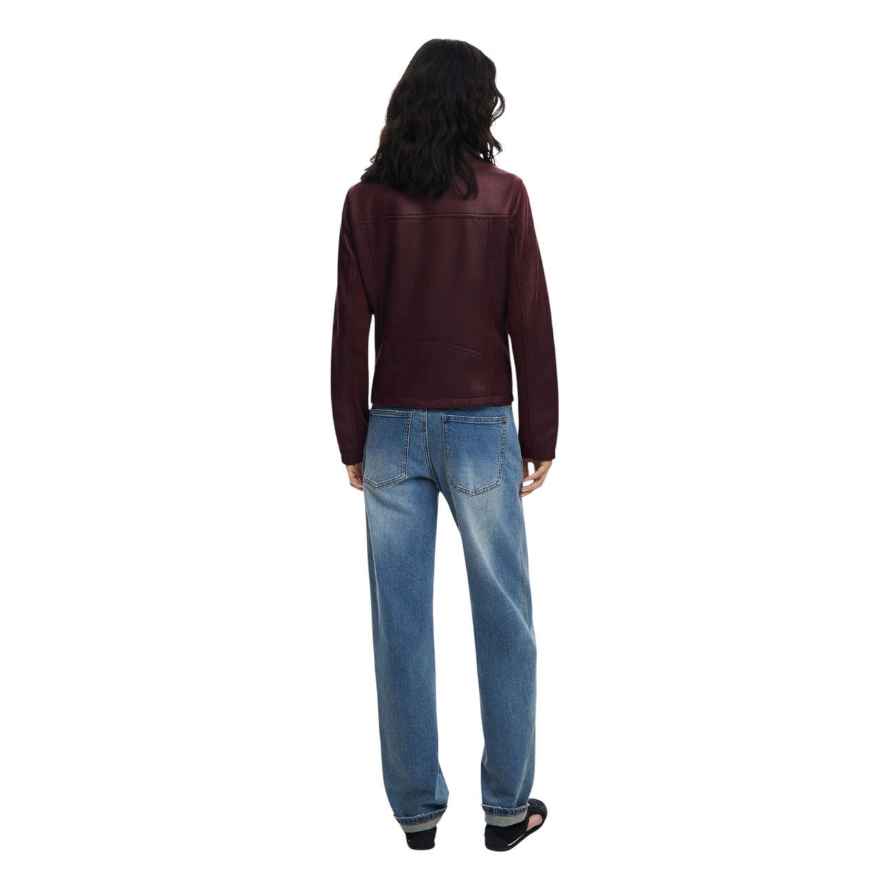 Two-way Faux Leather Jacket