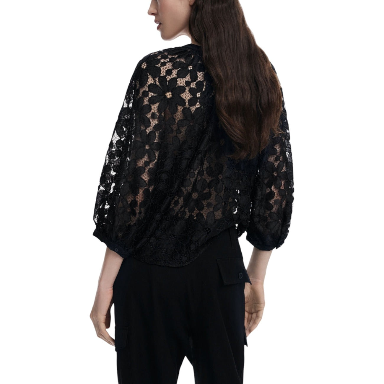 Sheer Floral Blouse