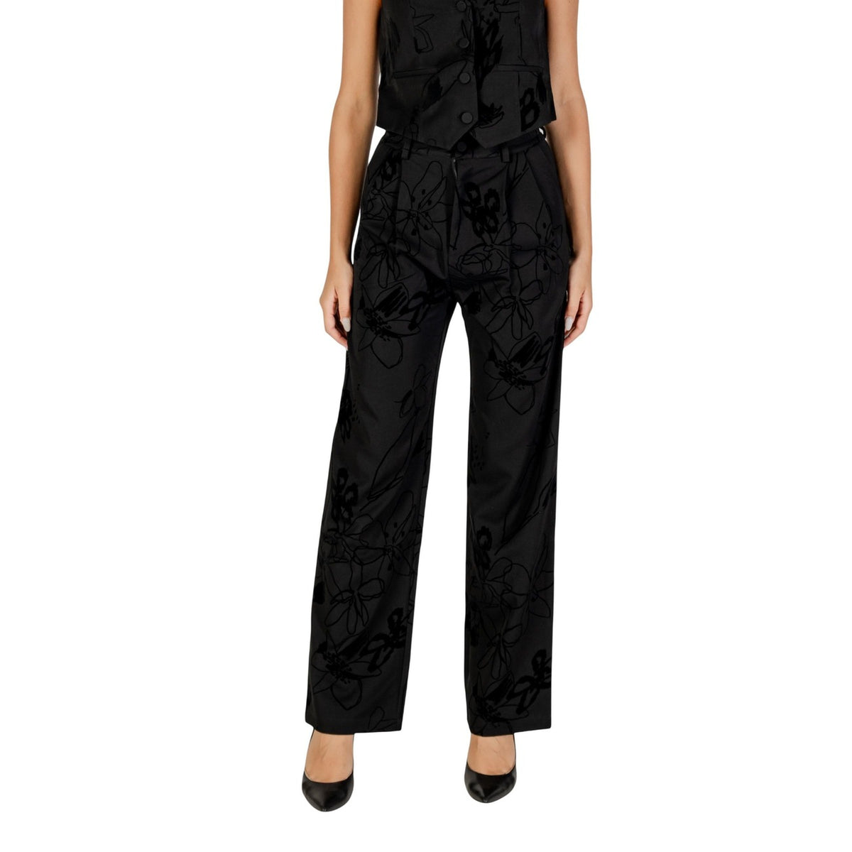 Tailored-Hose mit geradem Bein
