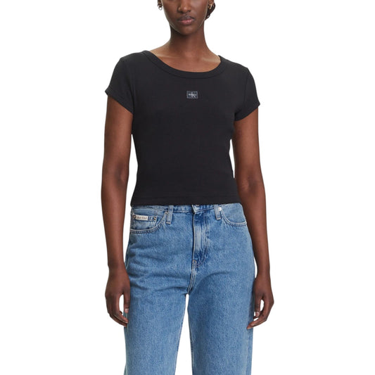 Tailliertes T-Shirt mit Logo