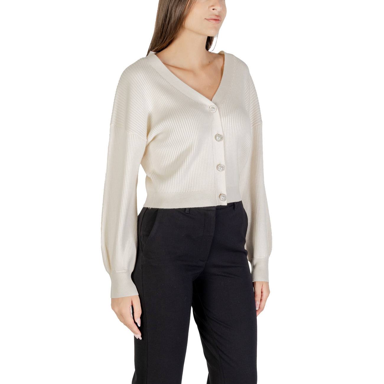 Cropped Knit Cardigan