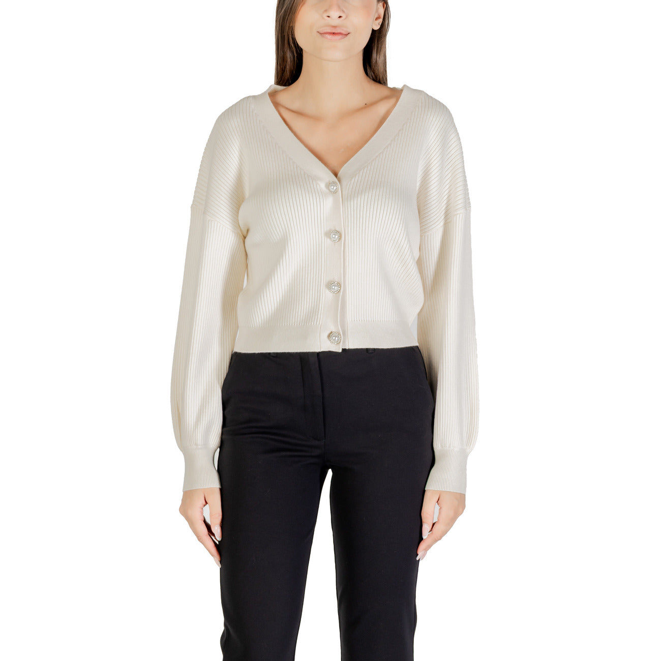 Cropped Knit Cardigan