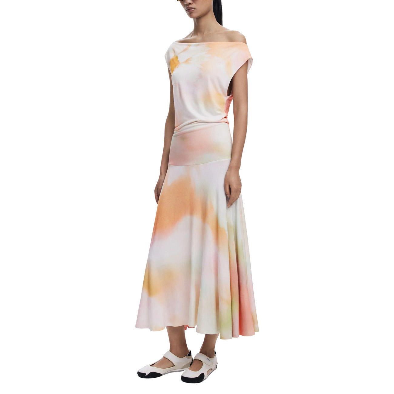 Blurred Print Dress