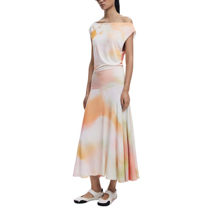 Blurred Print Dress