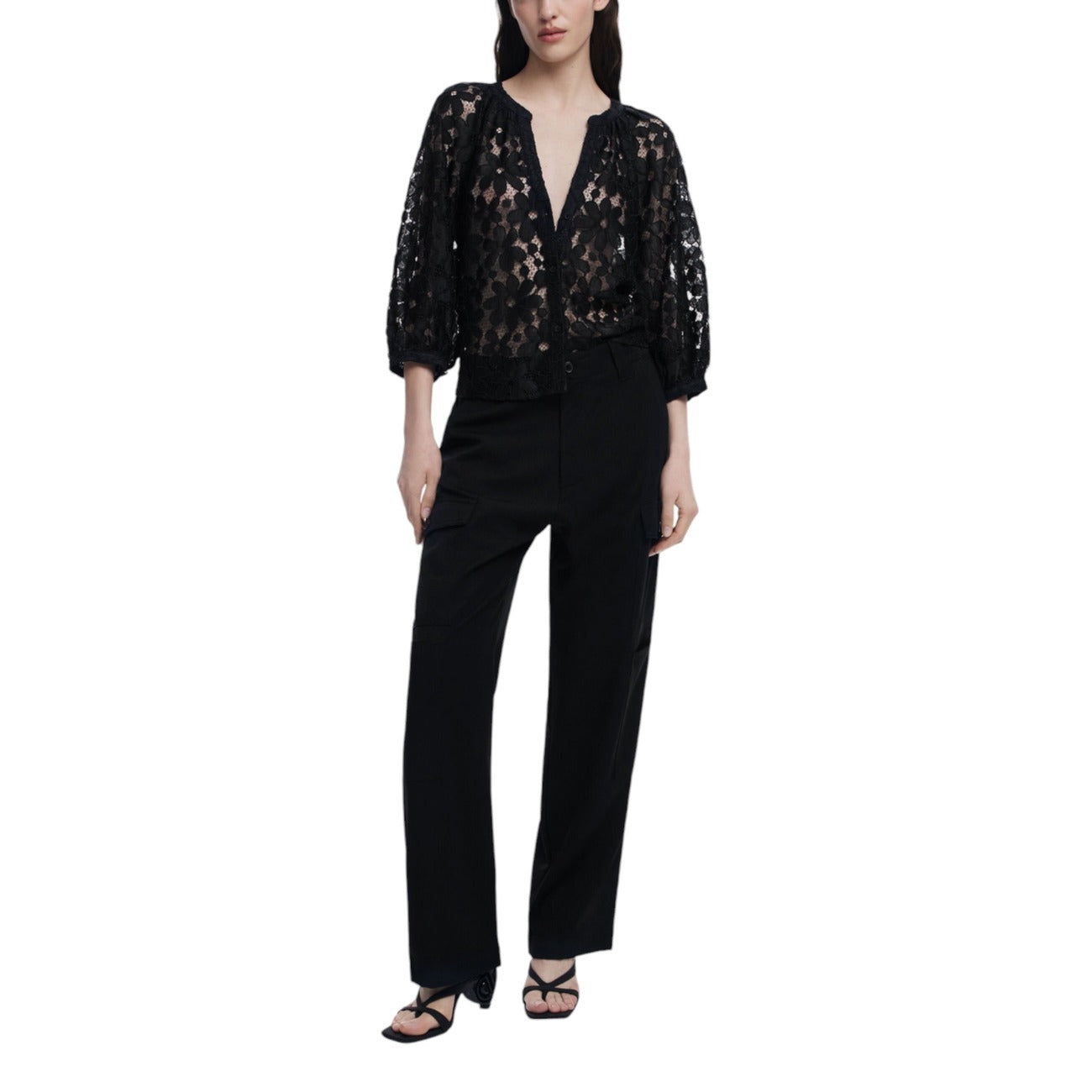 Sheer Floral Blouse