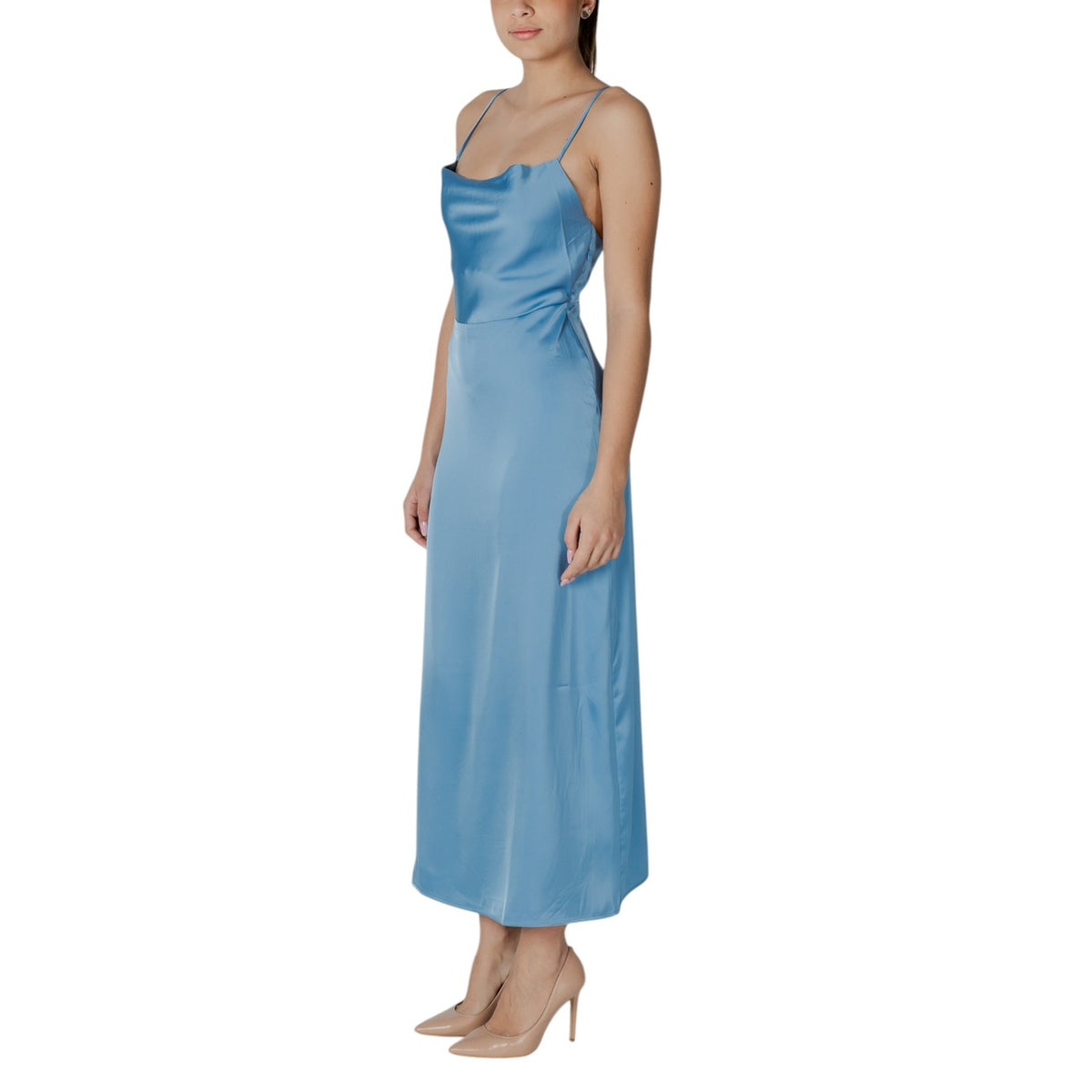 Satin-Trägerkleid